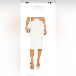Elegant White Midi Skirt and Crop Top Set